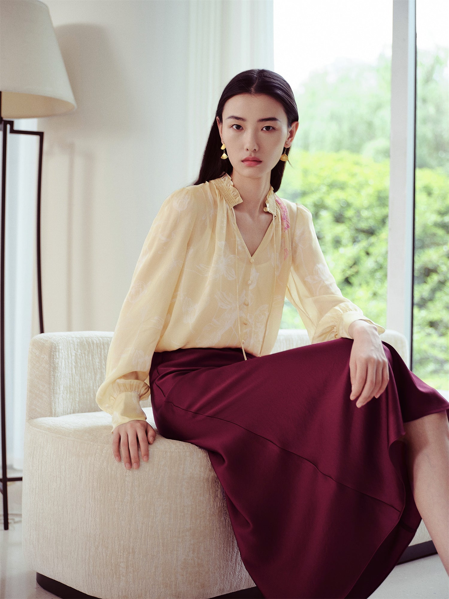 Silk Printed Shirt | Green