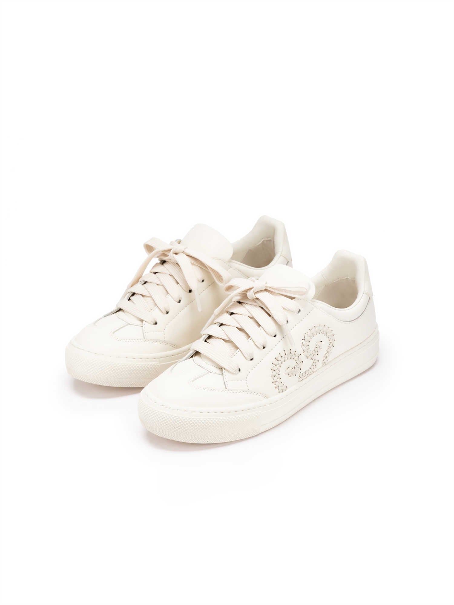 Woven Lucky Shoes | White/White