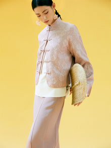 Silk Jacquard Chinese Style Jacket | Purple