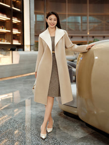 Loro Piana Long Lapel Coat | Beige