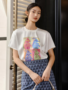 Crepe T-shirt | White