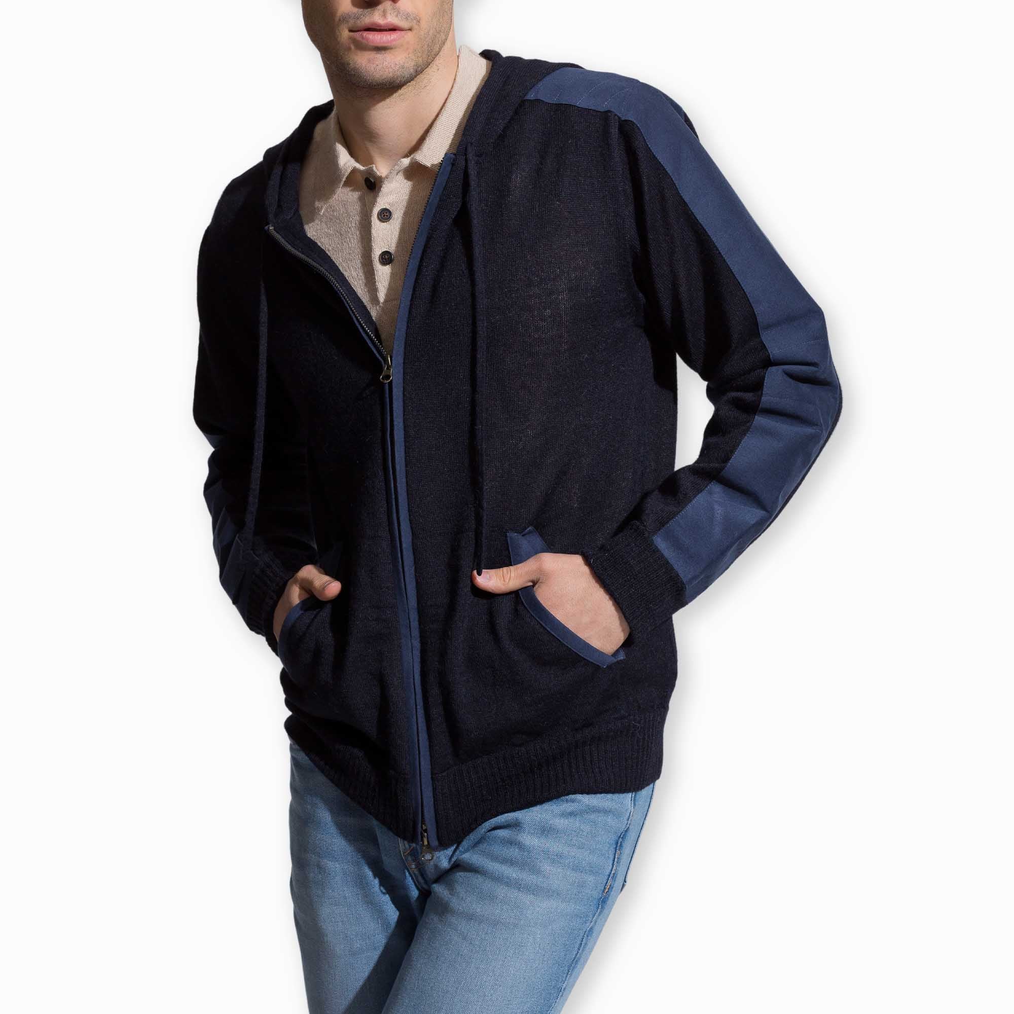Men | Damien Hoodie | Navy Melange