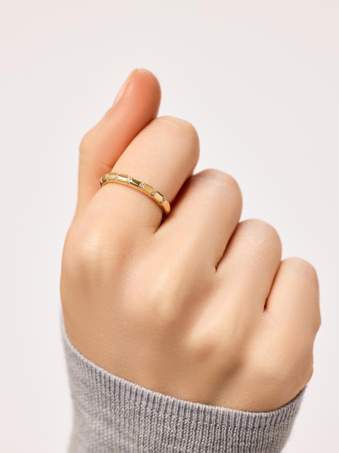 14K Gold Plated Cubic Zirconia Band Rings For Women Ana Luisa Whitley