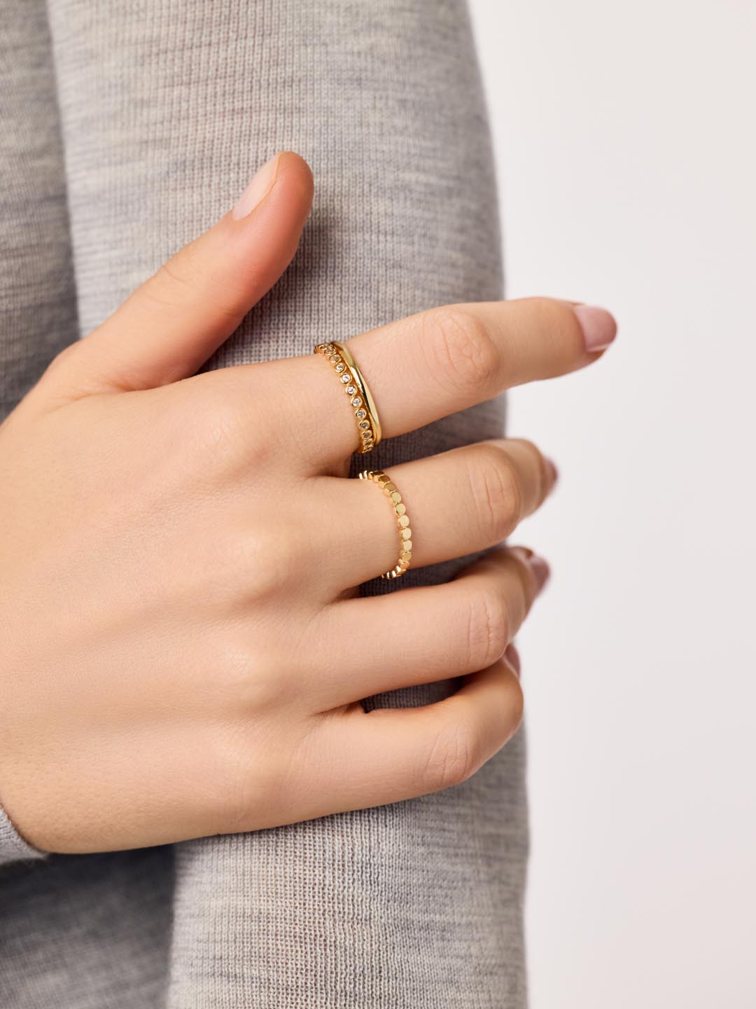 14K Gold Plated Cubic Zirconia Statement Paired Sets Rings For Women Ana Luisa Brinkley