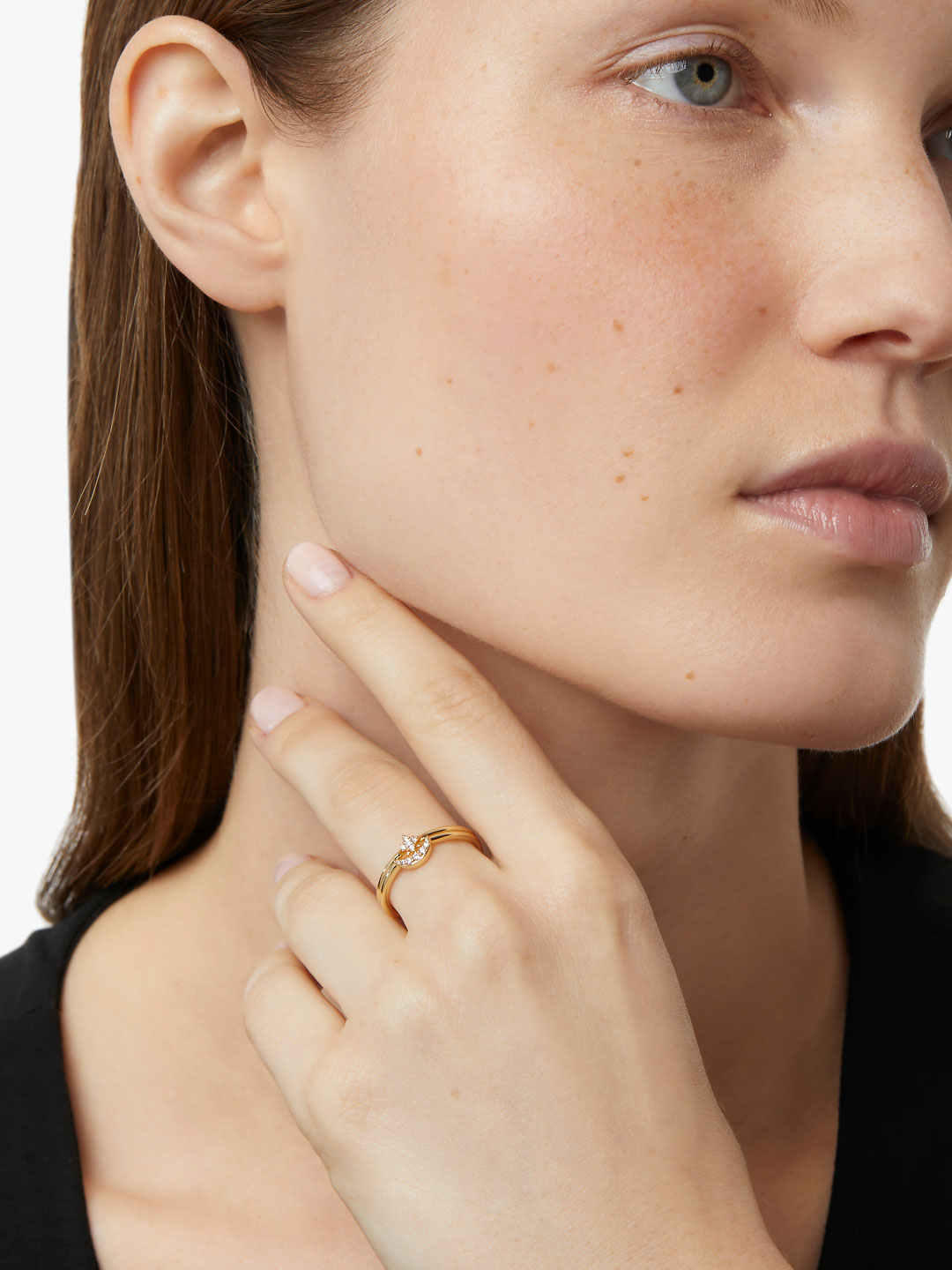 Ana Luisa Jewelry Rings Statement Rings Moon And Star Rings Sky Set Gold