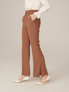 Triacetate Flare-Leg Pants | Brown