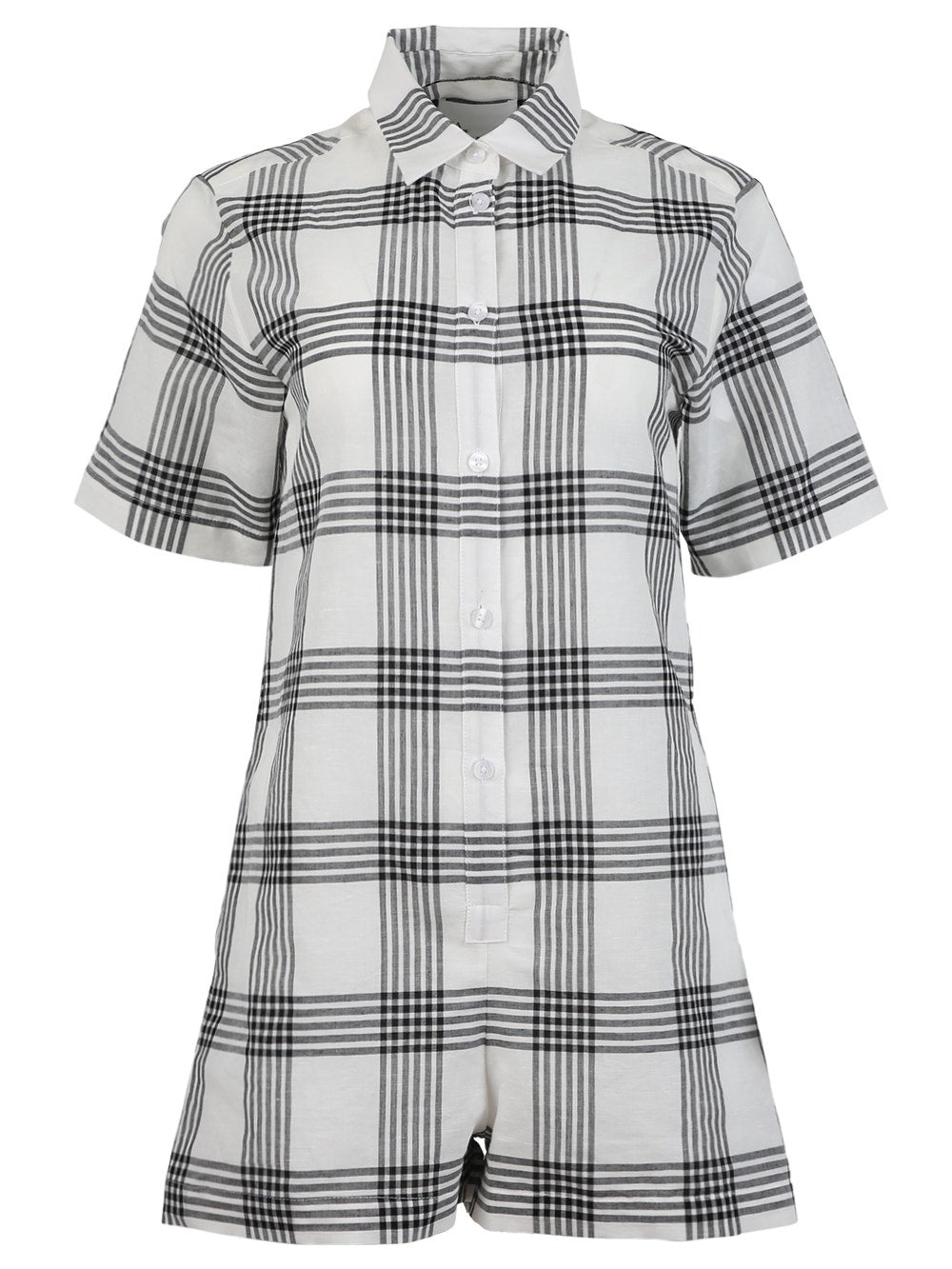 Women | Lisa Marie Fernandez | Tennis Playsuit And White Check | Black