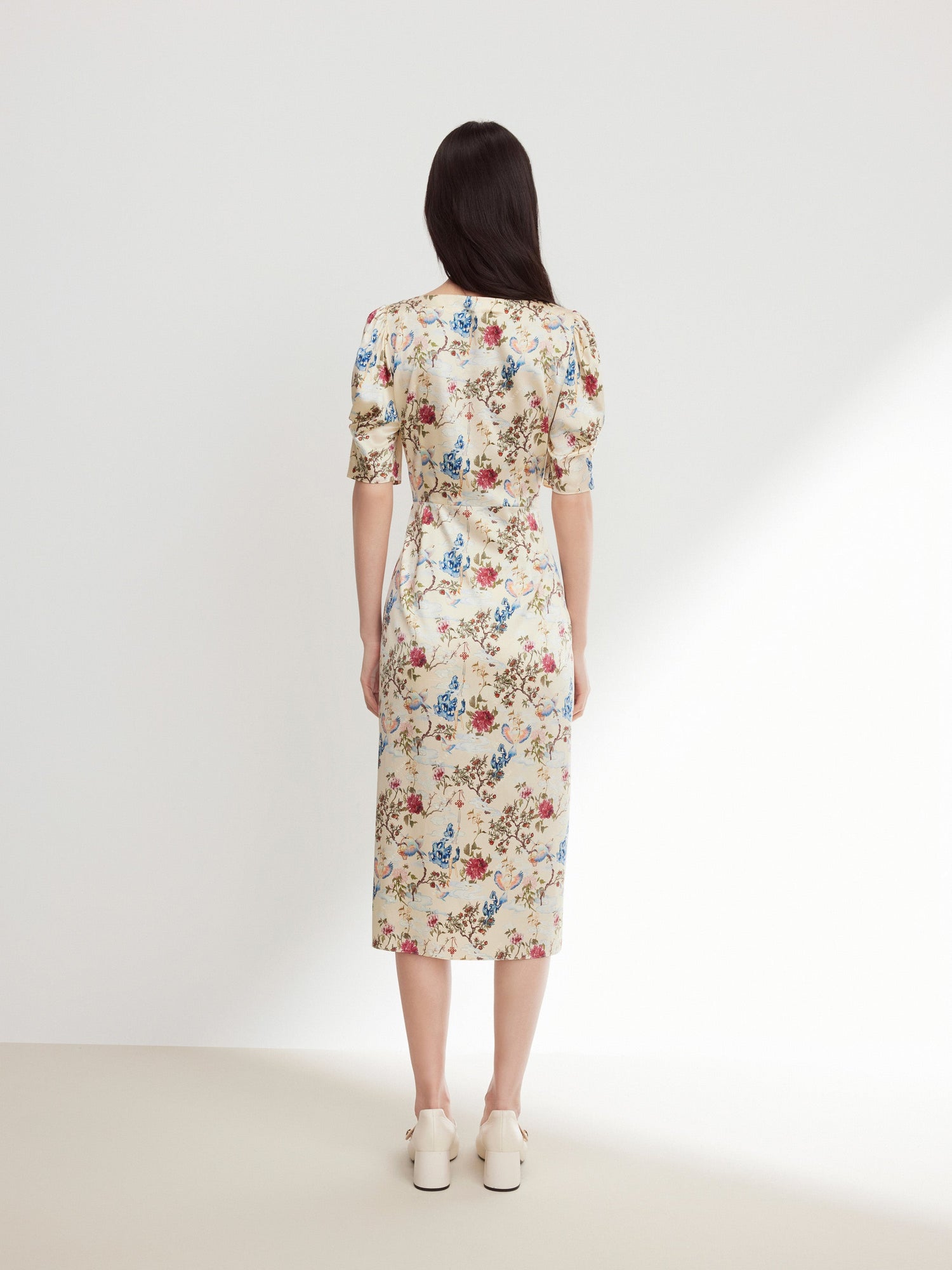 Floral Dress | Beige