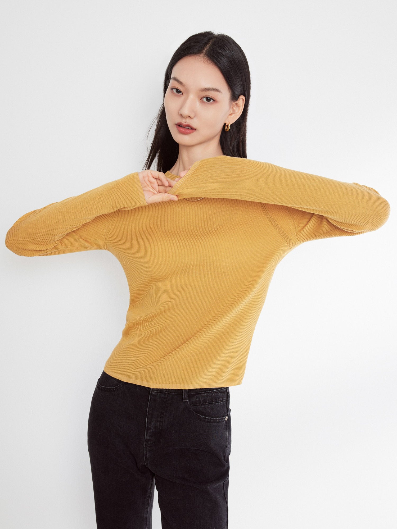 Knitted Top | Yellow