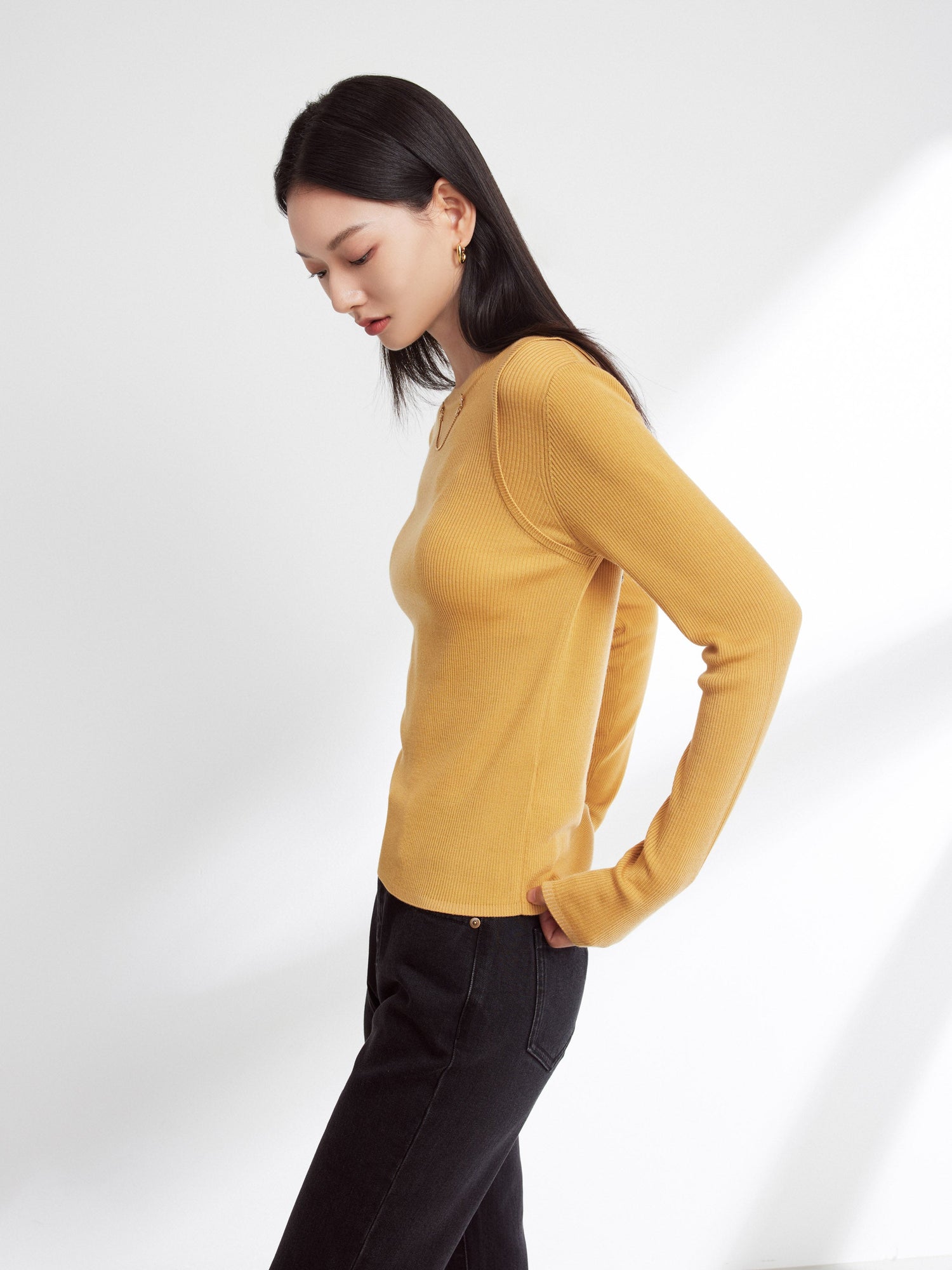 Knitted Top | Yellow