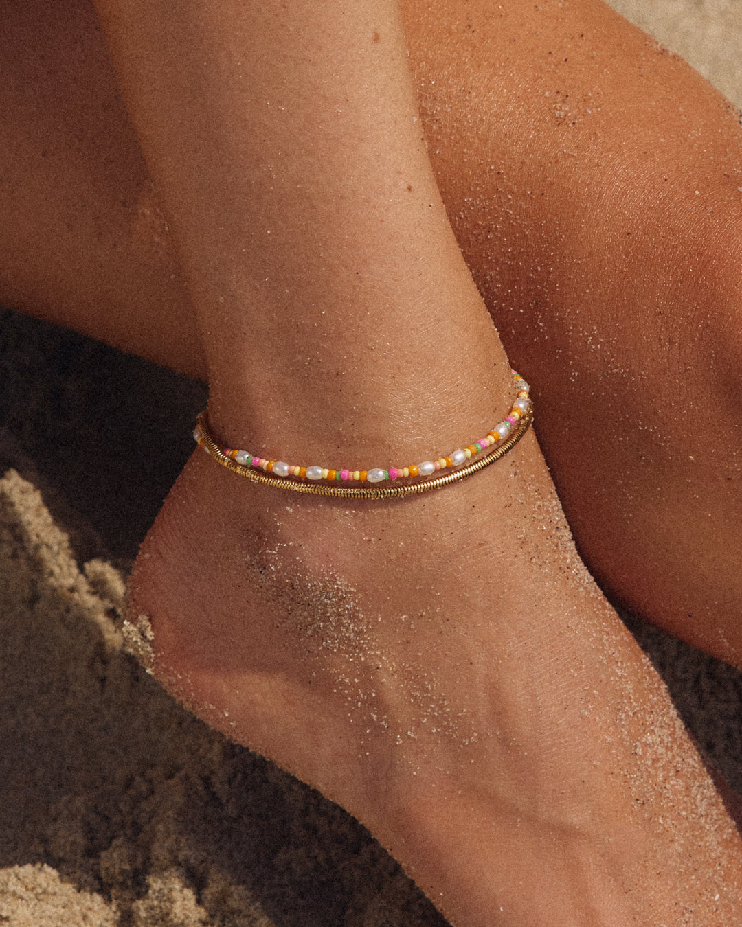 Lahaina Pearl Anklet Set | Sivan Ayla x Luv Aj | 18K Gold Plated