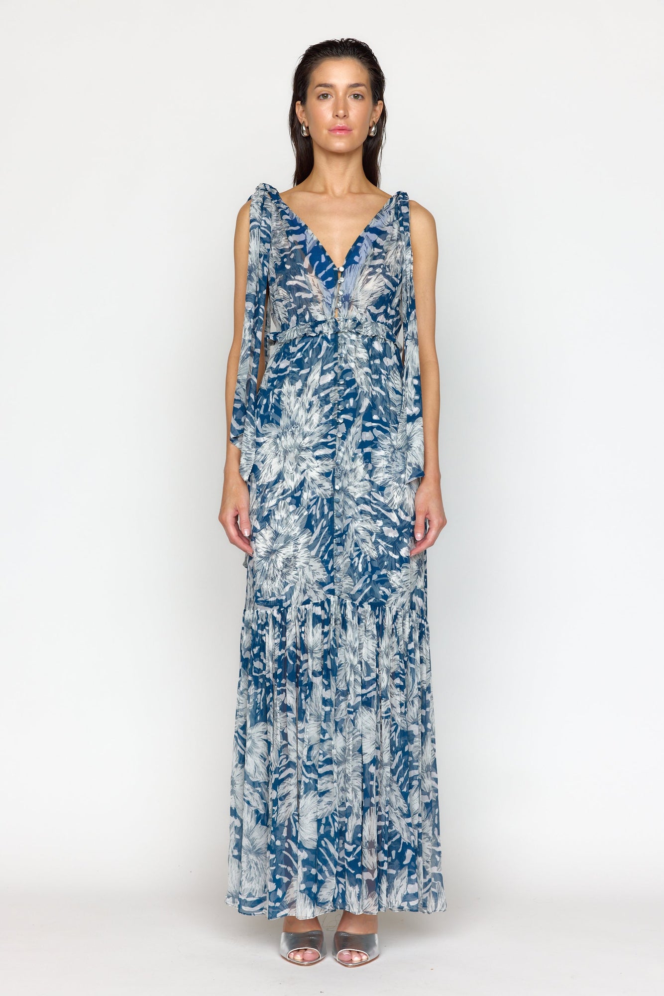 Misha Dress | Navy Lotus