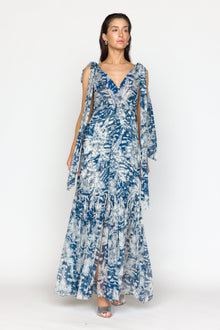 Misha Dress | Navy Lotus