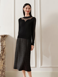 H-Shaped Pencil Skirt | Black