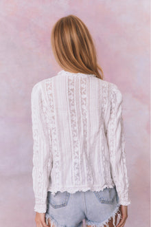 Jacque Cotton Blouse Top | True White