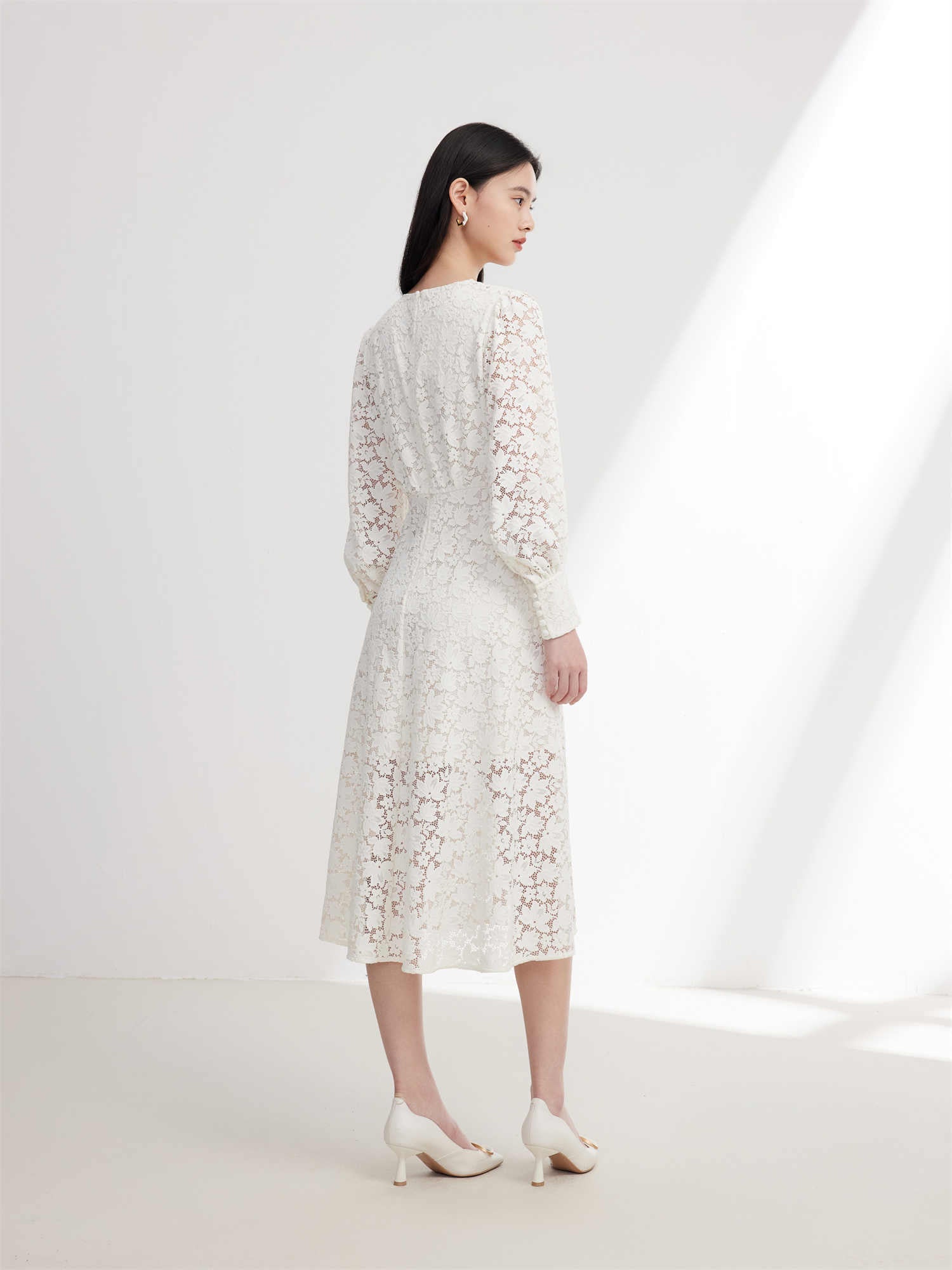 Lace Dress | White