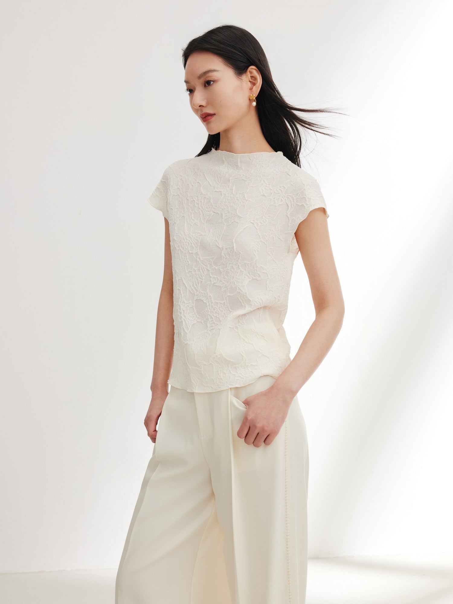 Cap Sleeve Tee | Ivory
