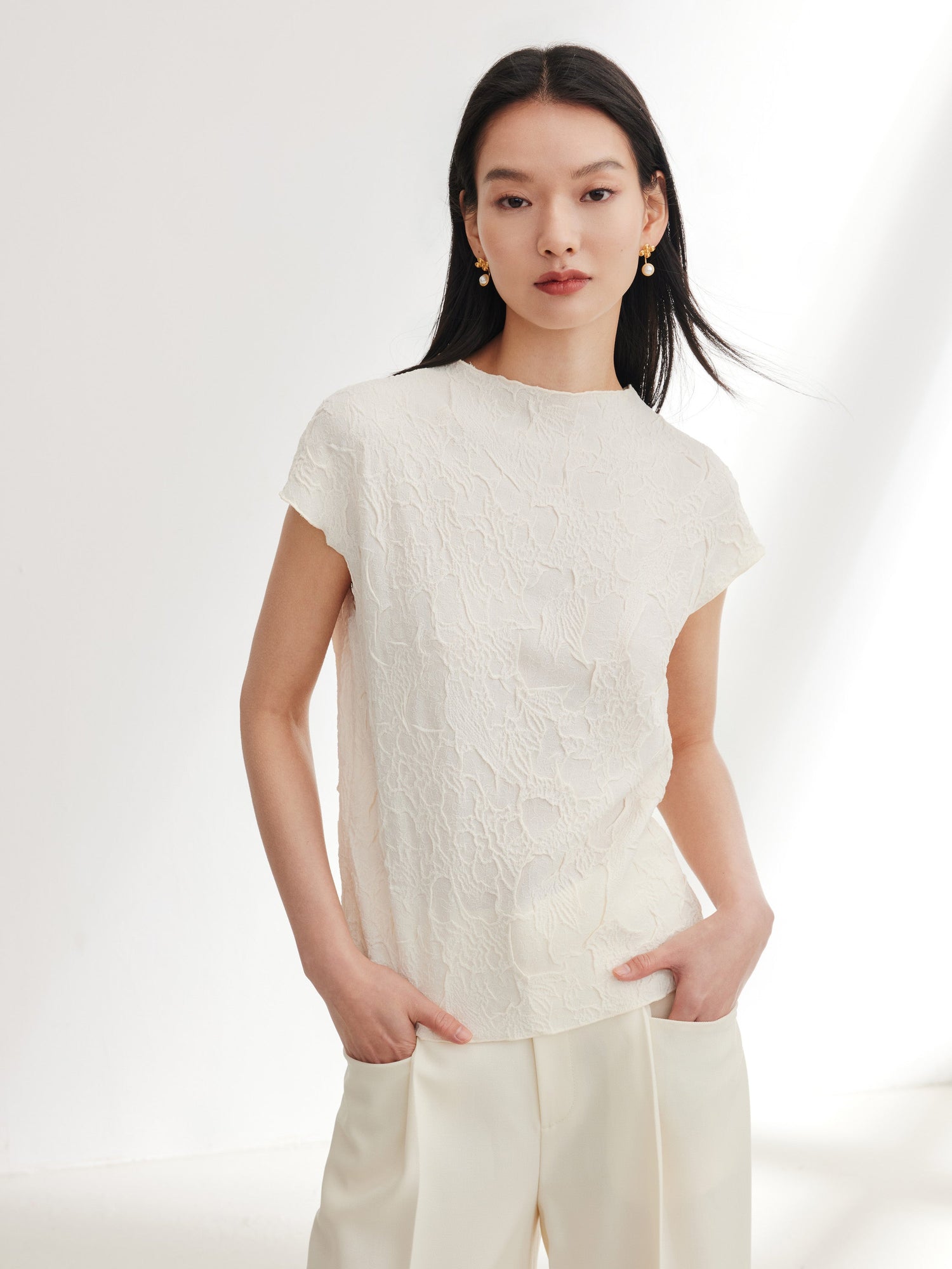 Cap Sleeve Tee | Ivory