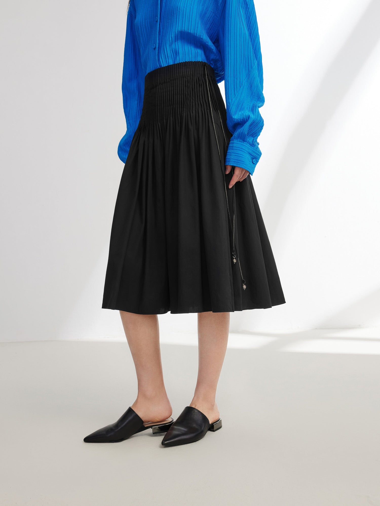 Cotton A Skirt | Black