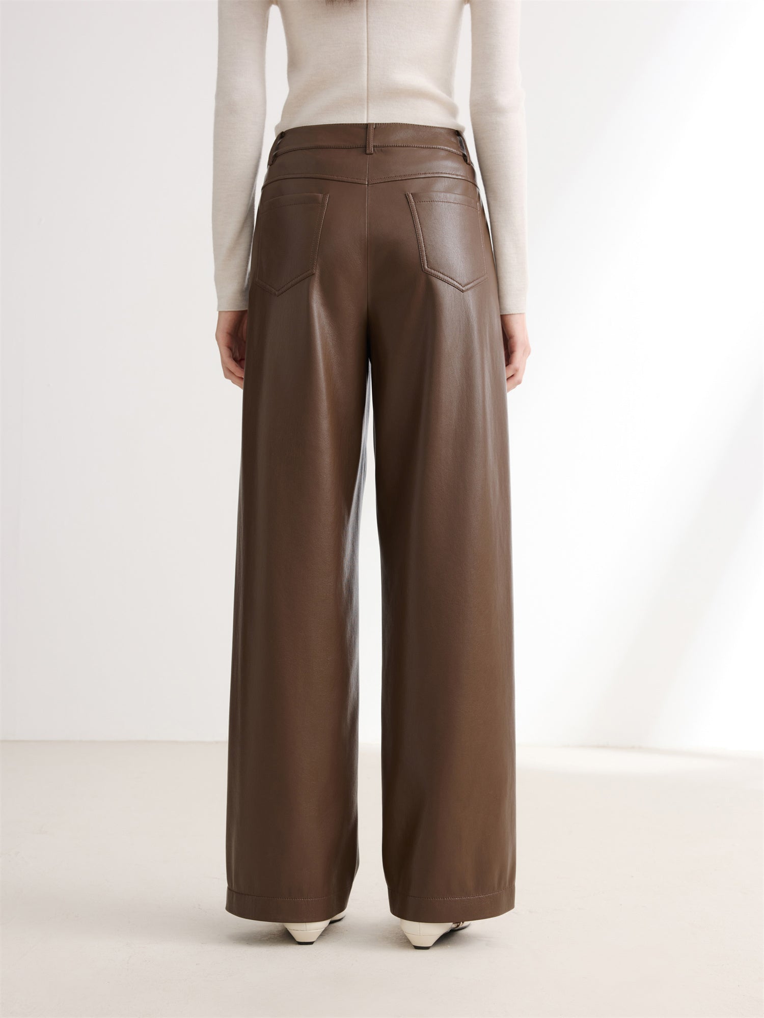 Pleated Pant | Brown