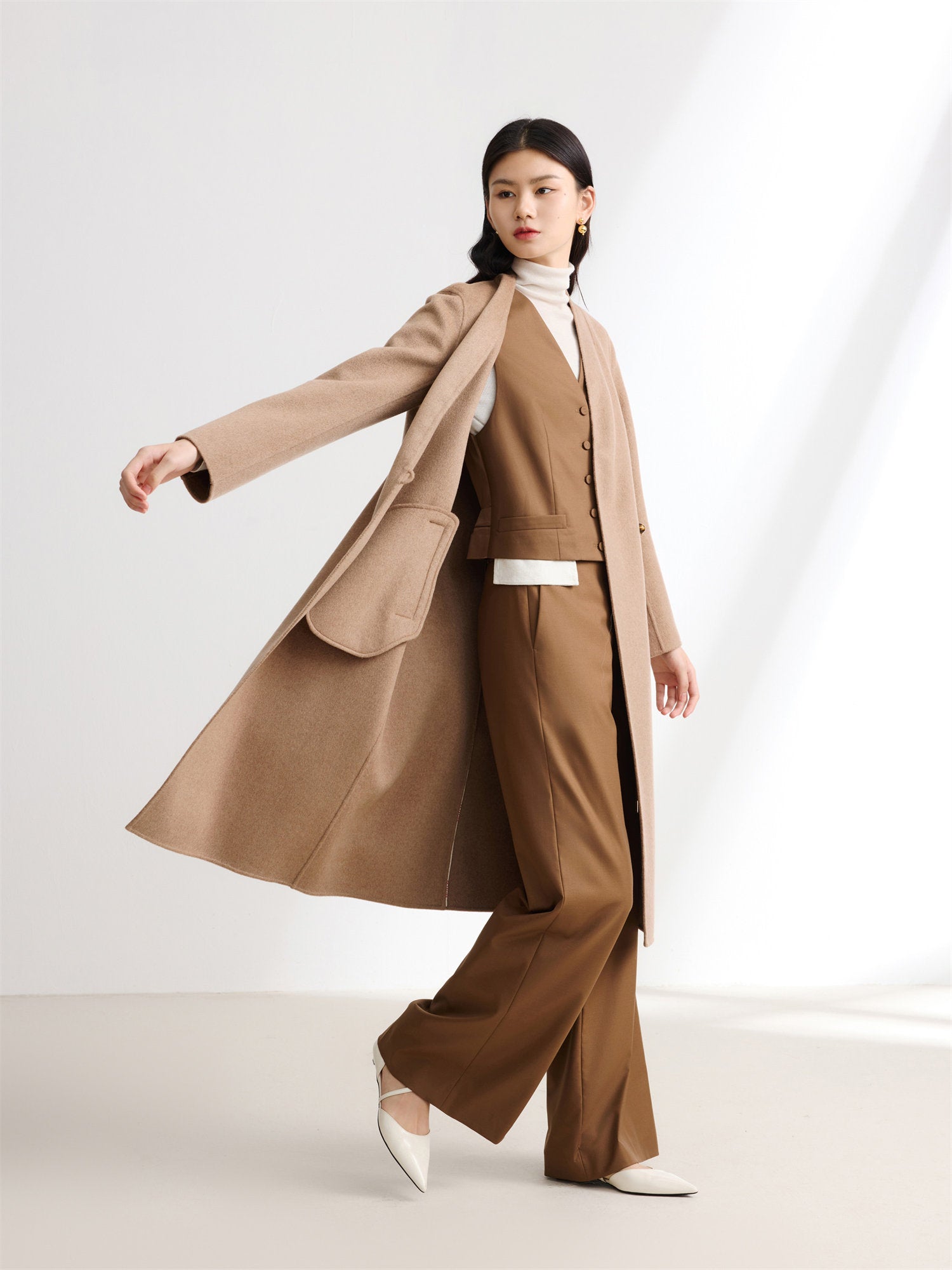 Alashan Cashmere Coat | Camel