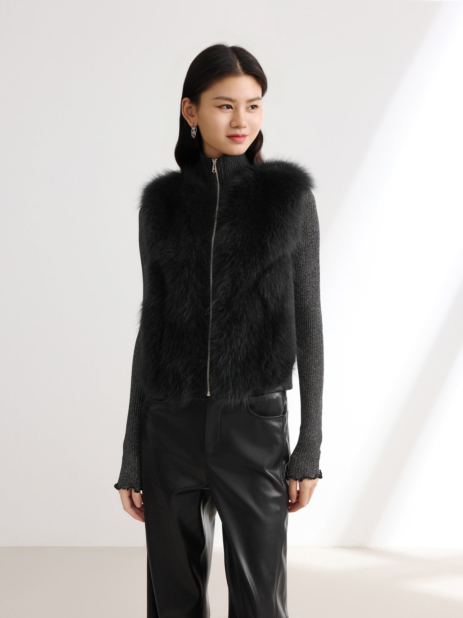 Sheep Wool & Cashmere Blend Vest | Grey