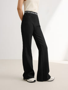 High-Waisted Wide-Leg Trouser | Black