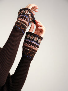 Yak Wool Ethnic Style Pullover | Brown