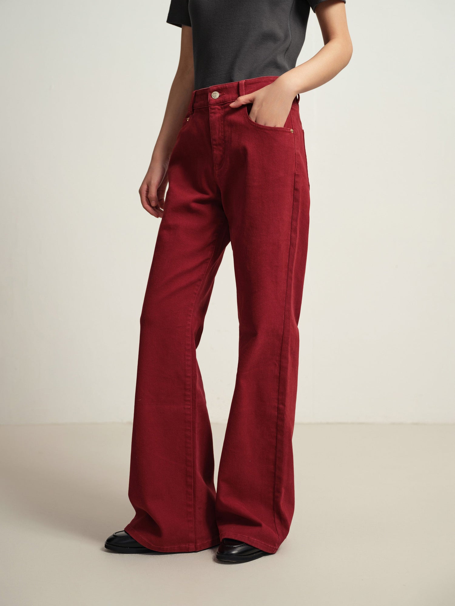 Slim Fit Pants | Red