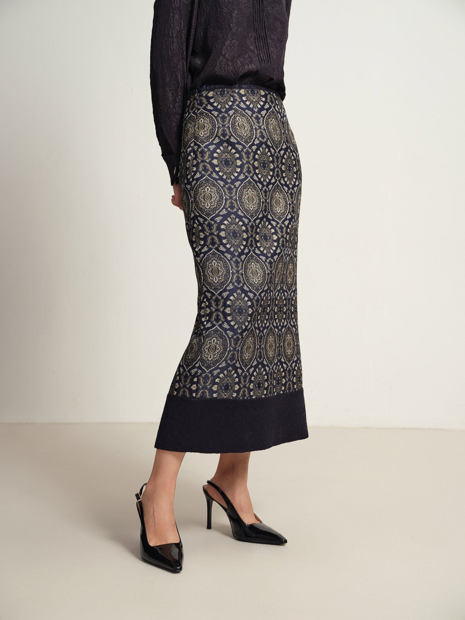 Ethnic Skirt | Navy