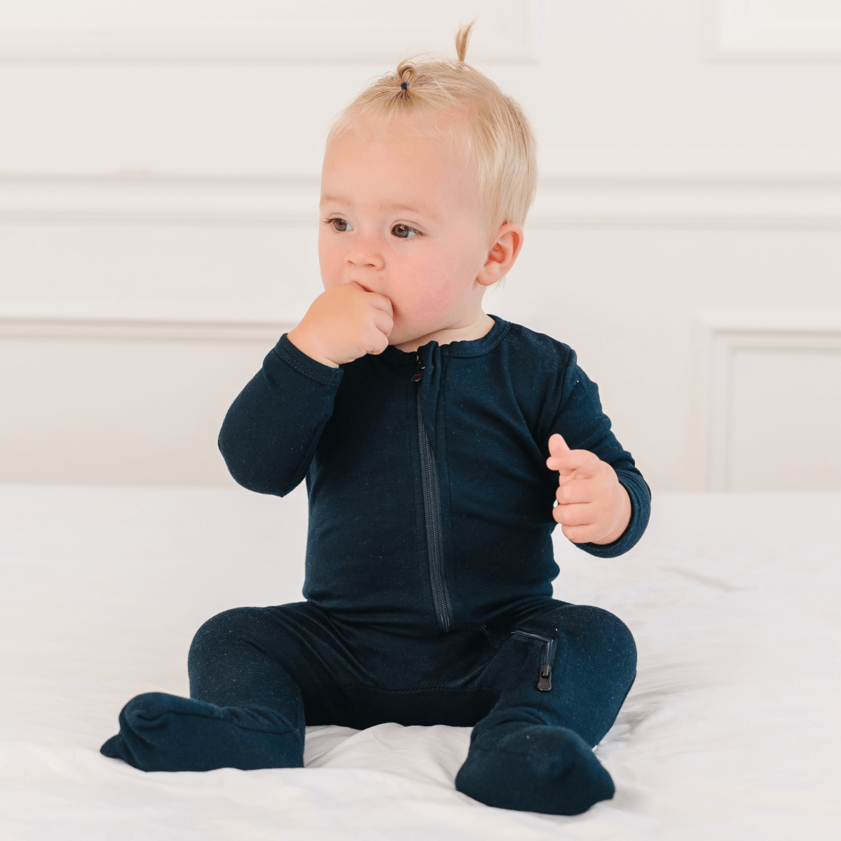 Baby | Bamboo Pajamas w/ DreamCuffs® | Midnight Black