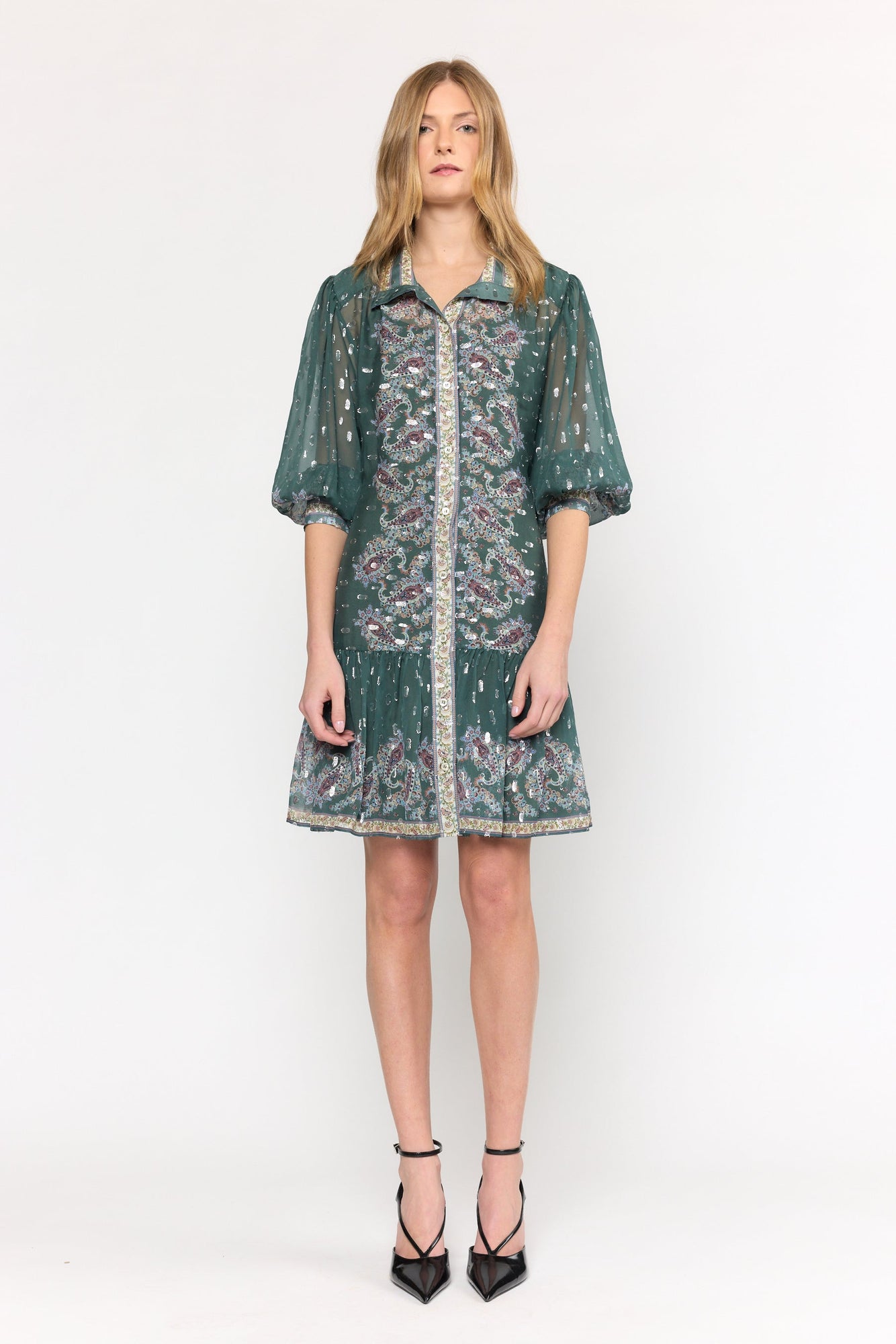 Emi Dress | Reseda Paisley