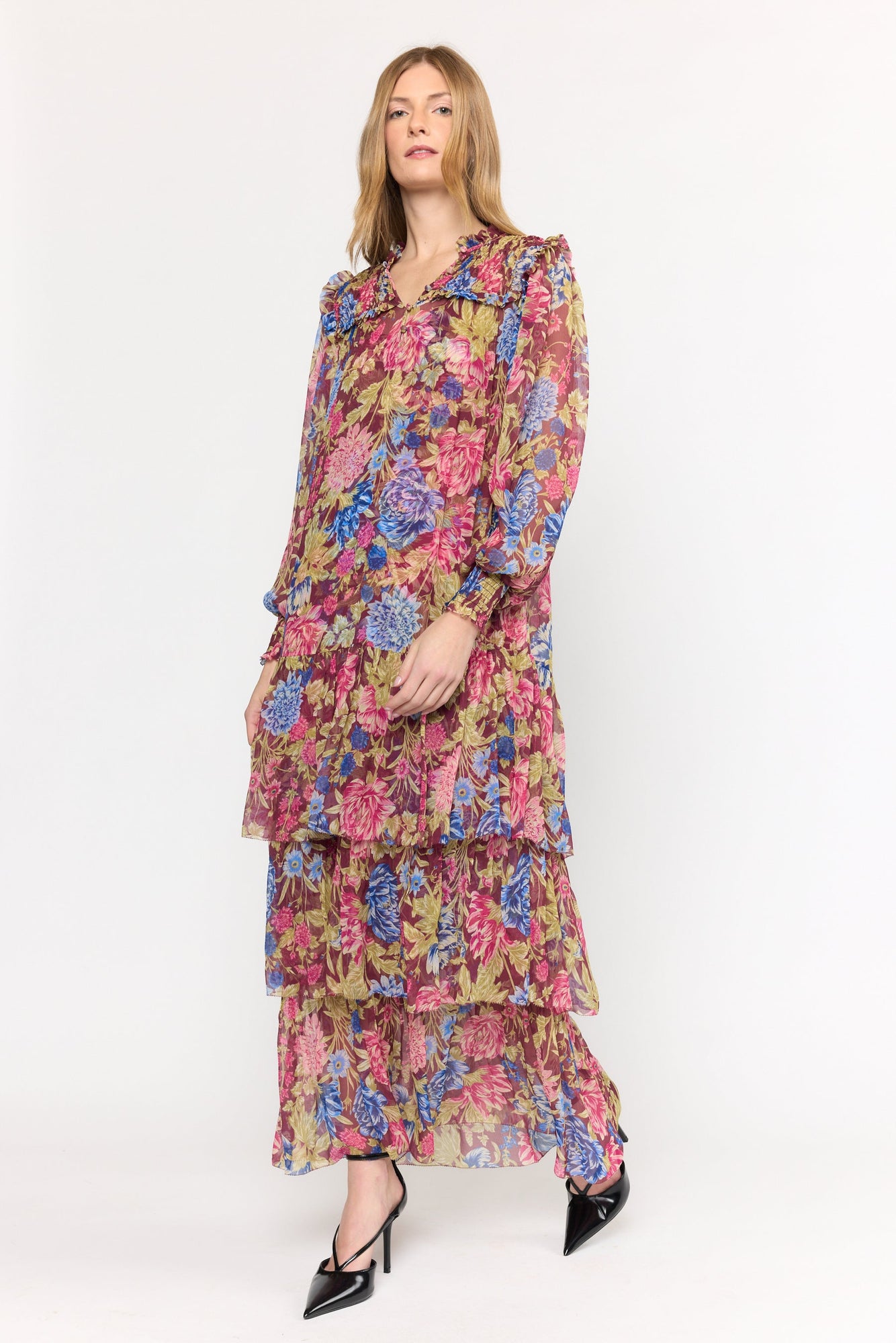 Ana Dress | Carmine Floral