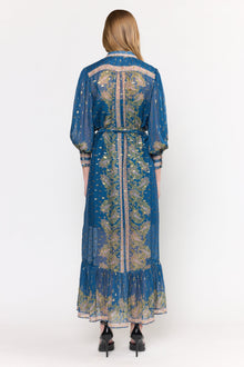 Agatha Dress | Prussian Paisley
