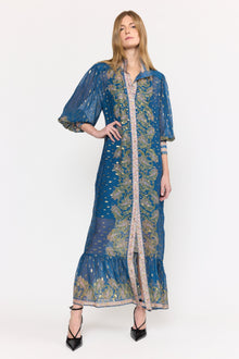 Agatha Dress | Prussian Paisley