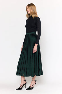 Colton Skirt | Pinstripe Evergreen