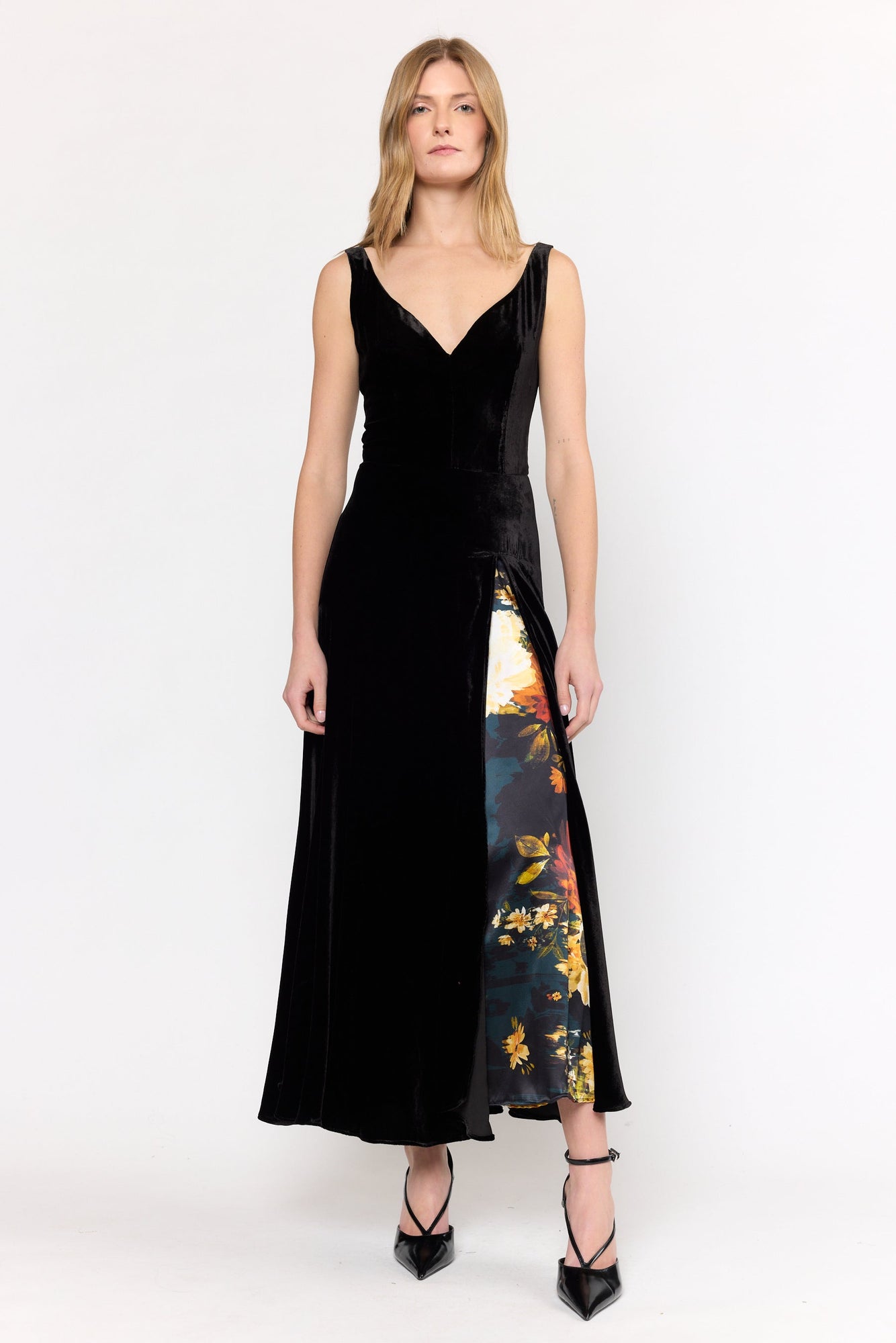 Estrada Dress | Black x Amber Glow