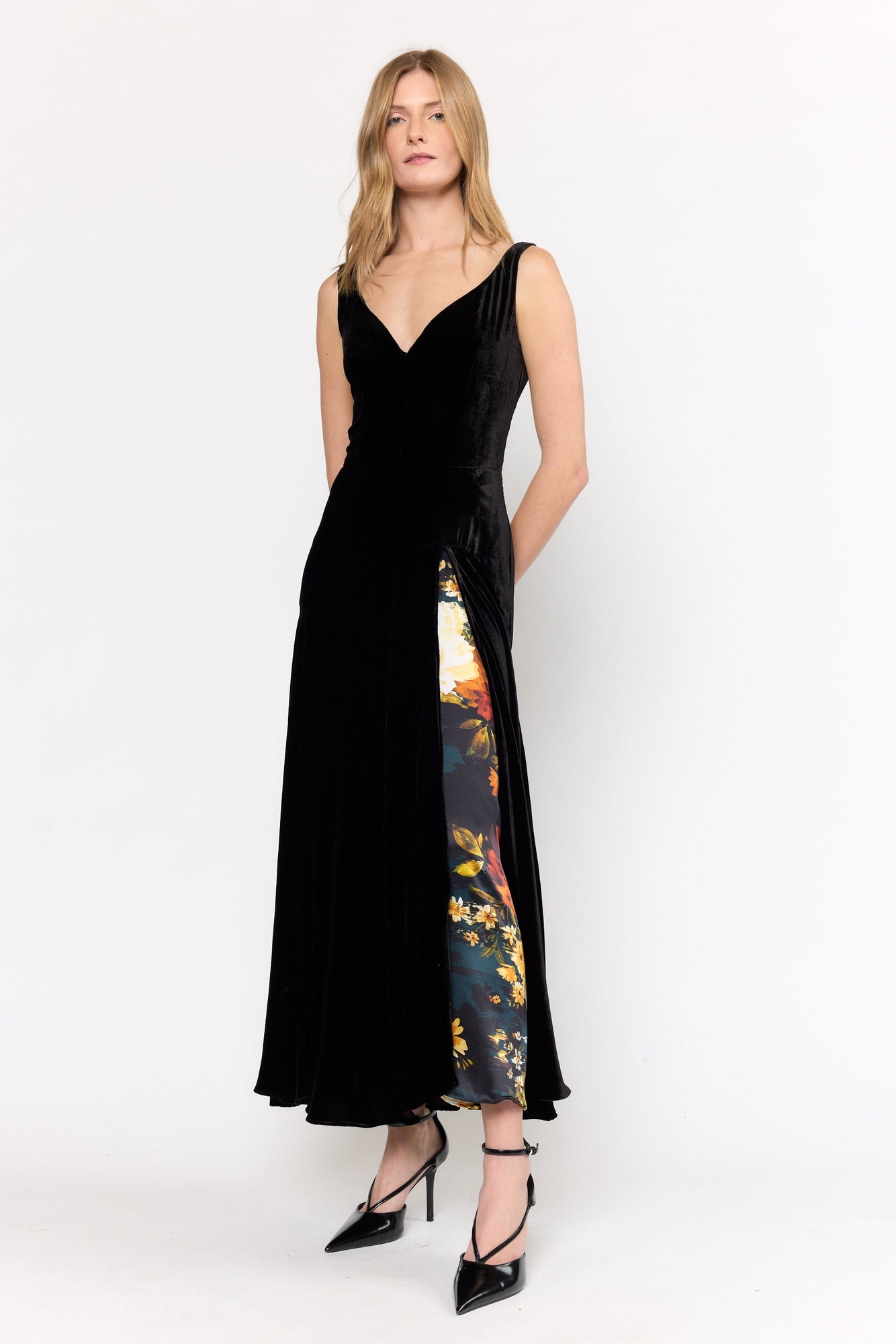 Estrada Dress | Black x Amber Glow