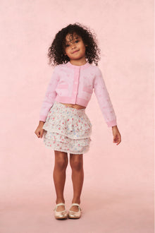 Girls Steran Cotton Heart Cardigan | Heart Rush Pink
