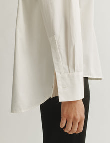 Womens | The Cocoon Shirt in Cotton Poplin | Cream