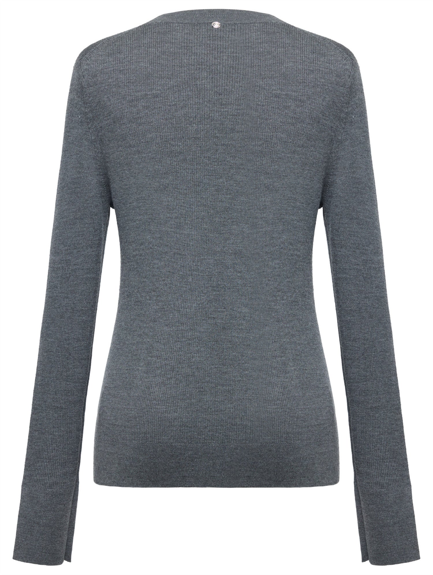 Pure Wool Knit Cardigan | Grey