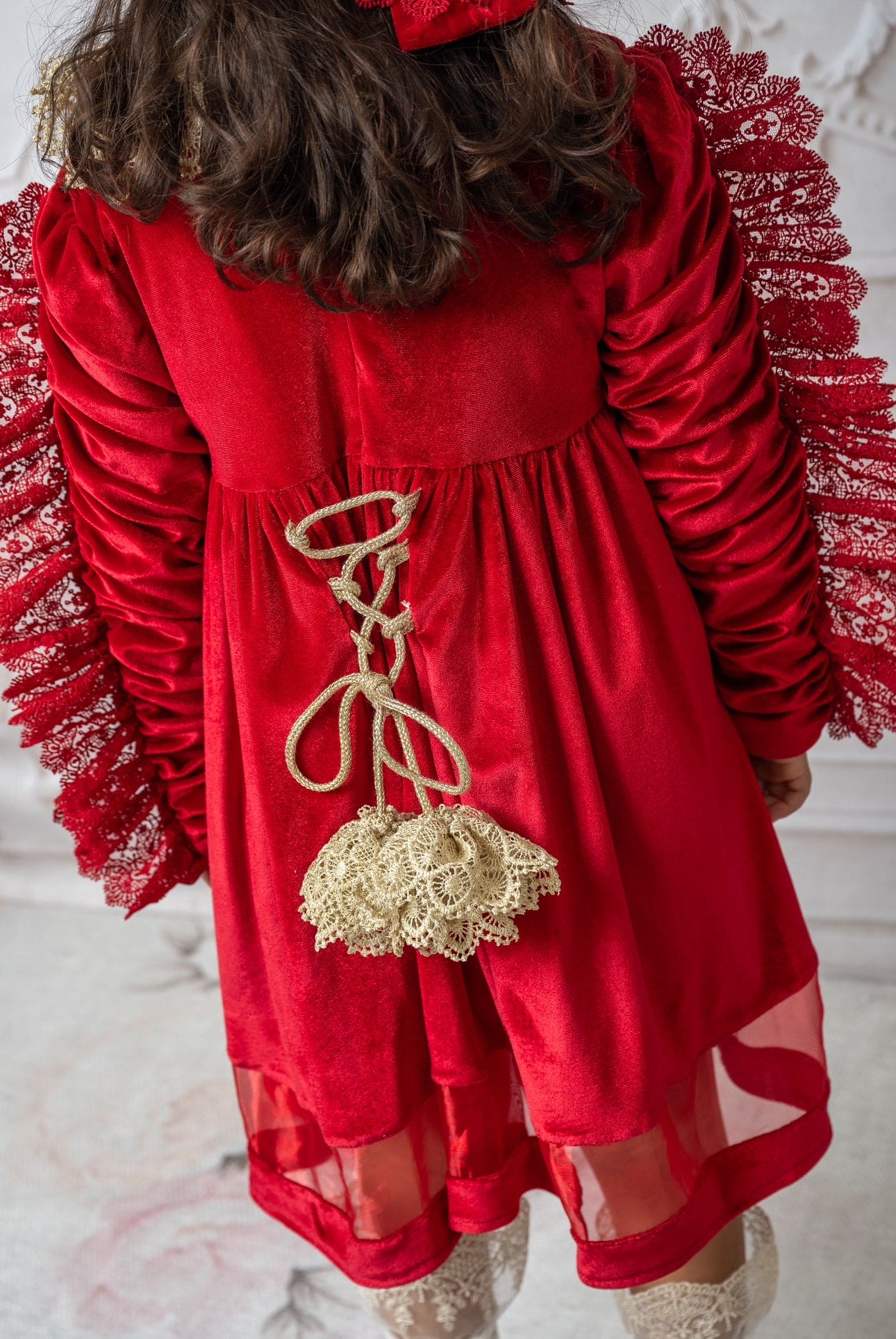 Girl | Victoria Velvet Dress | Red