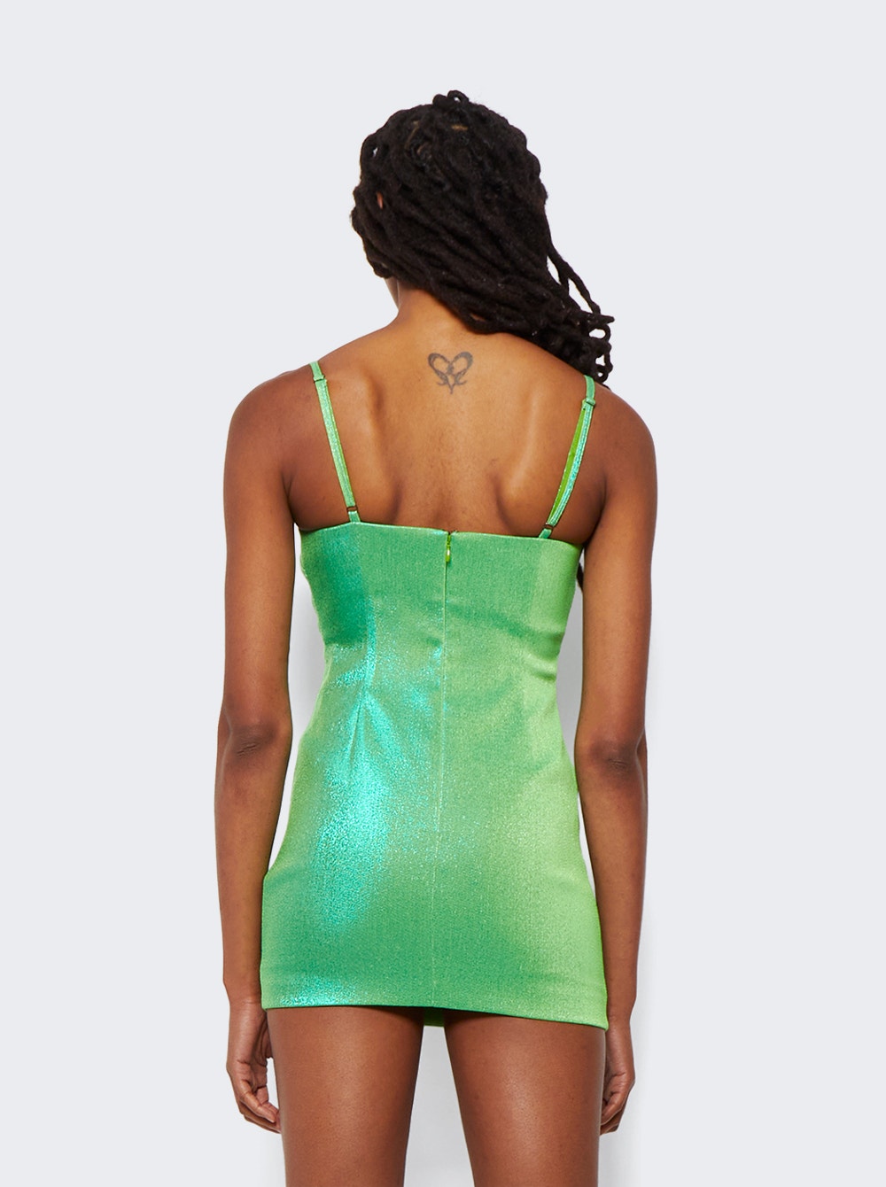 Women | AREA | Crystal Cup Mini Dress | Green