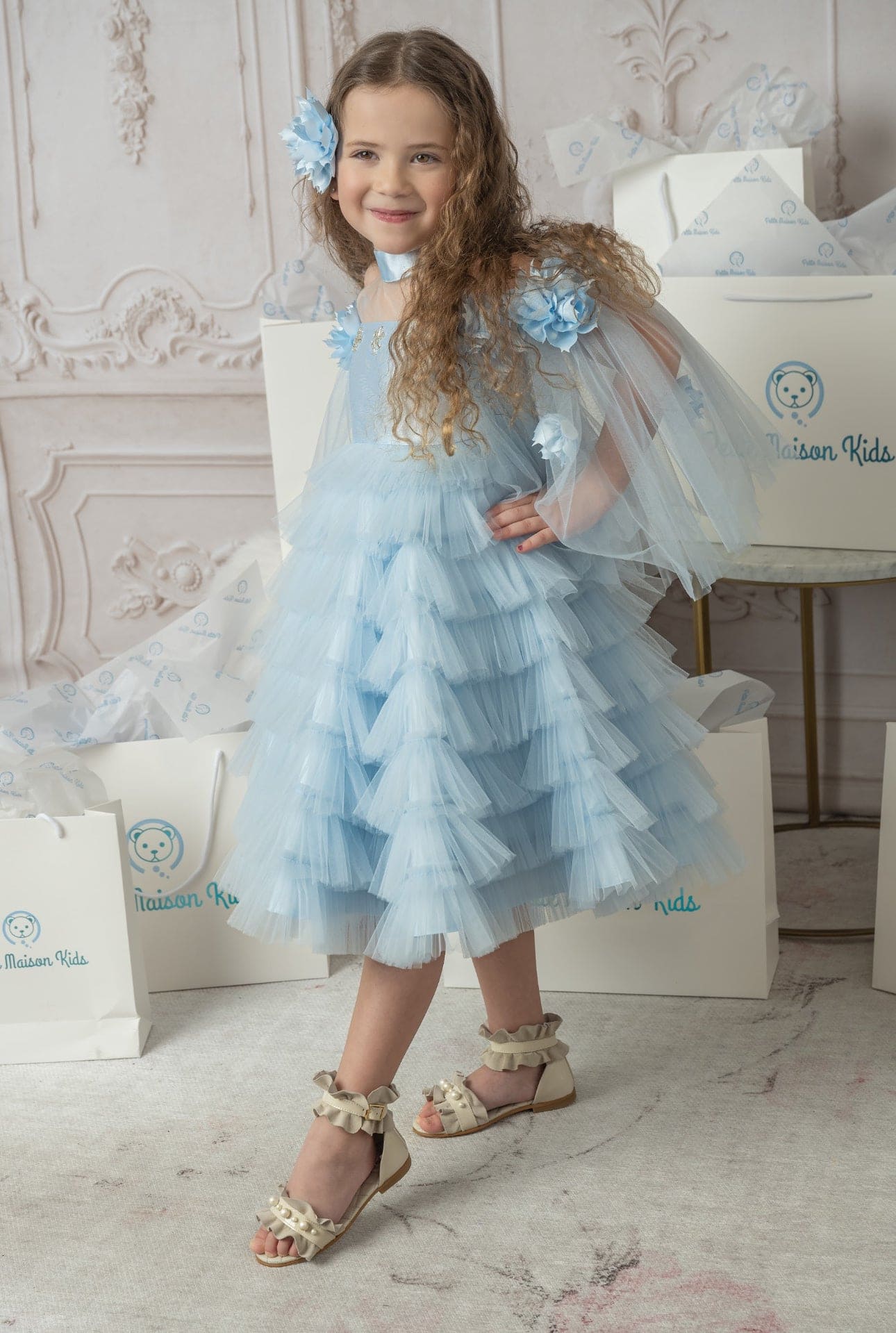 Girl | Alaska Baby Tulle Dress | Blue