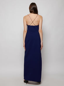 Women | The Attico | Fujiko Midi Dress | Navy Blue