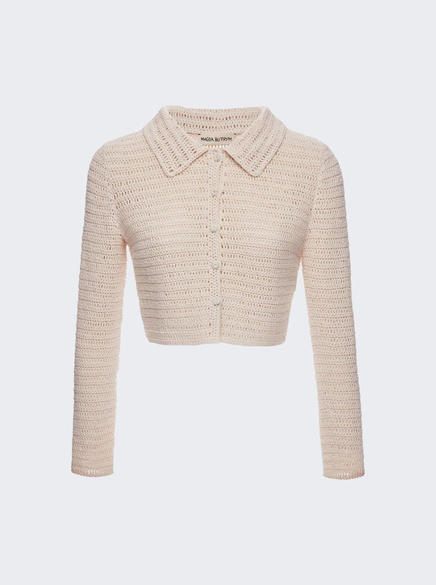 Women | Magda Butrym | Crochet Knit Top | Cream