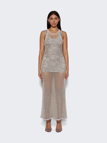 Women | Etro | Knitted Mesh Dress | Off White & Blue