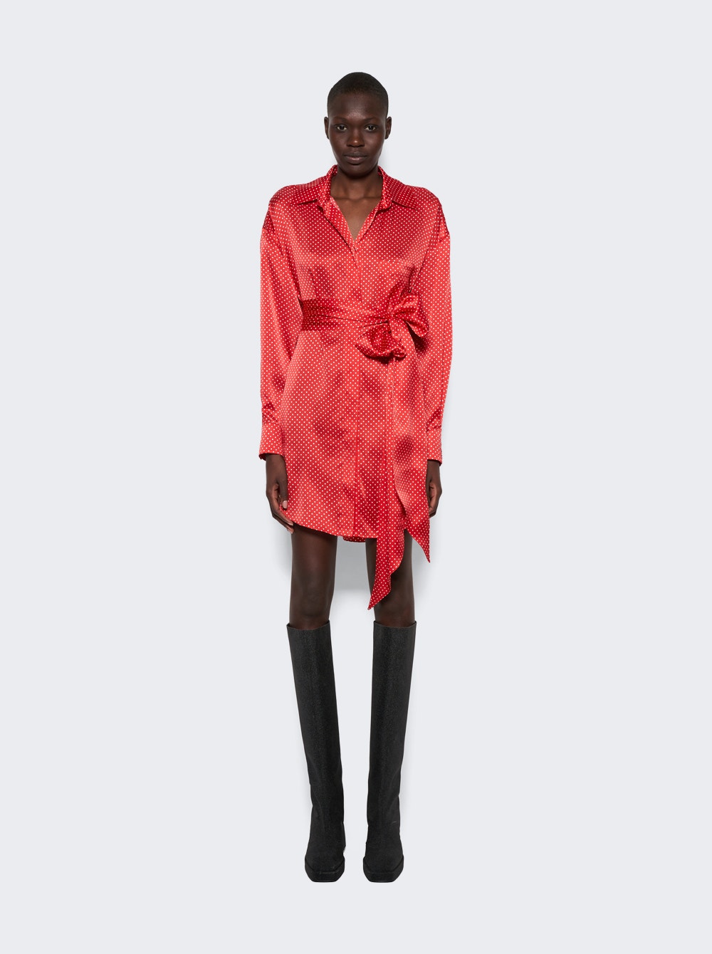 Women | Alexandre Vauthier | Mini Shirt Dress | Daring Red