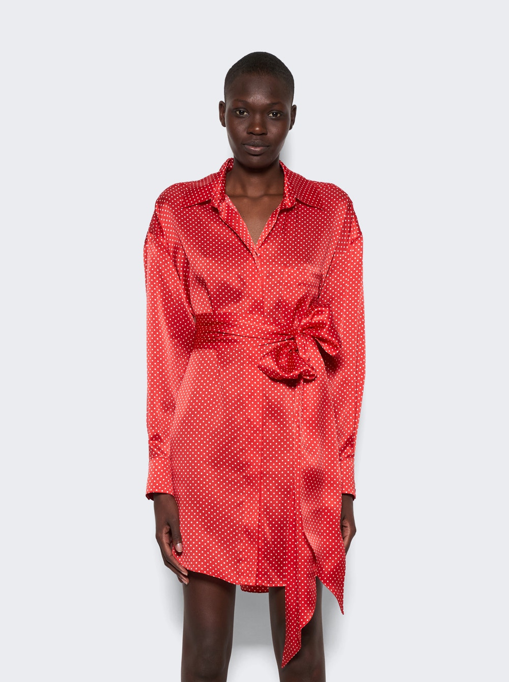 Women | Alexandre Vauthier | Mini Shirt Dress | Daring Red