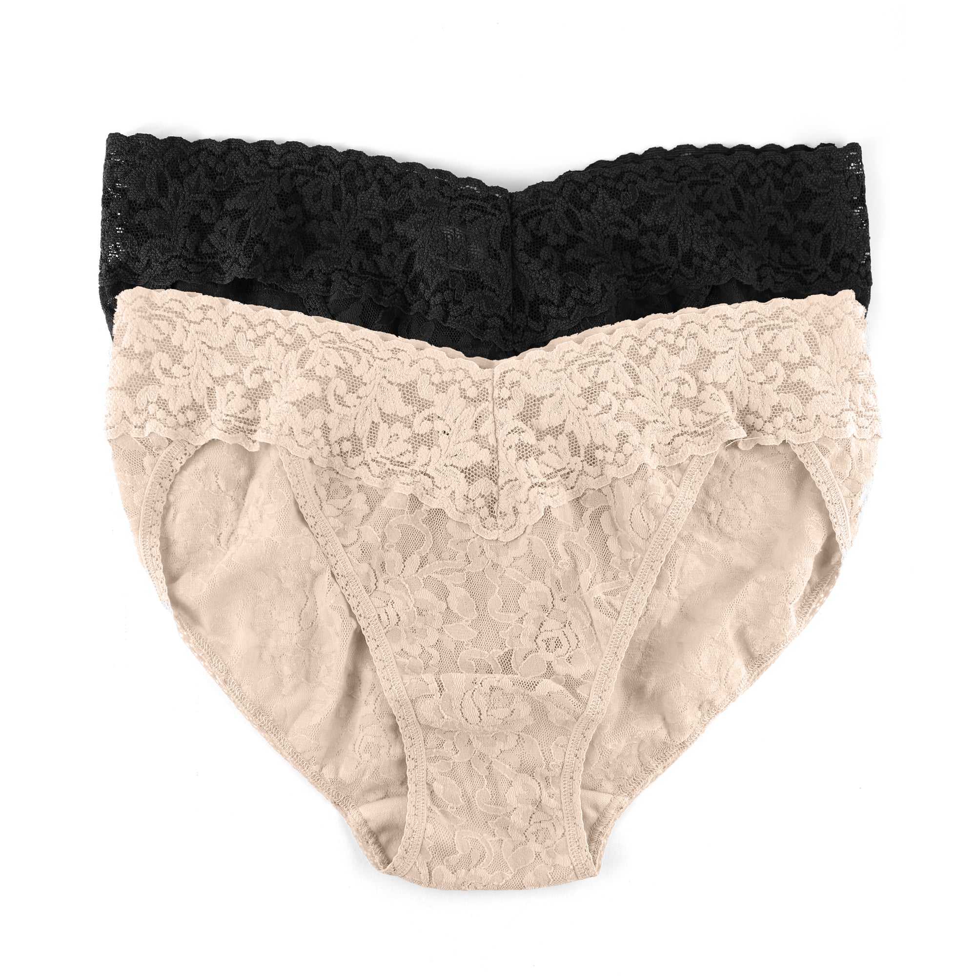 2-Pack Signature Lace V-Kini | Black-Chai